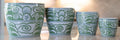 Green Scroll Planters